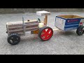 How To Make Matchbox Tractor With Trolley At Home Homemade Tractor With Trolly At Home DC Motor