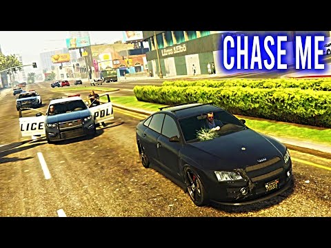 GTA 5 Police Chase Me! Episode 1: Police Station! GTA 5 Funny Moments Mods Cheats Evade
