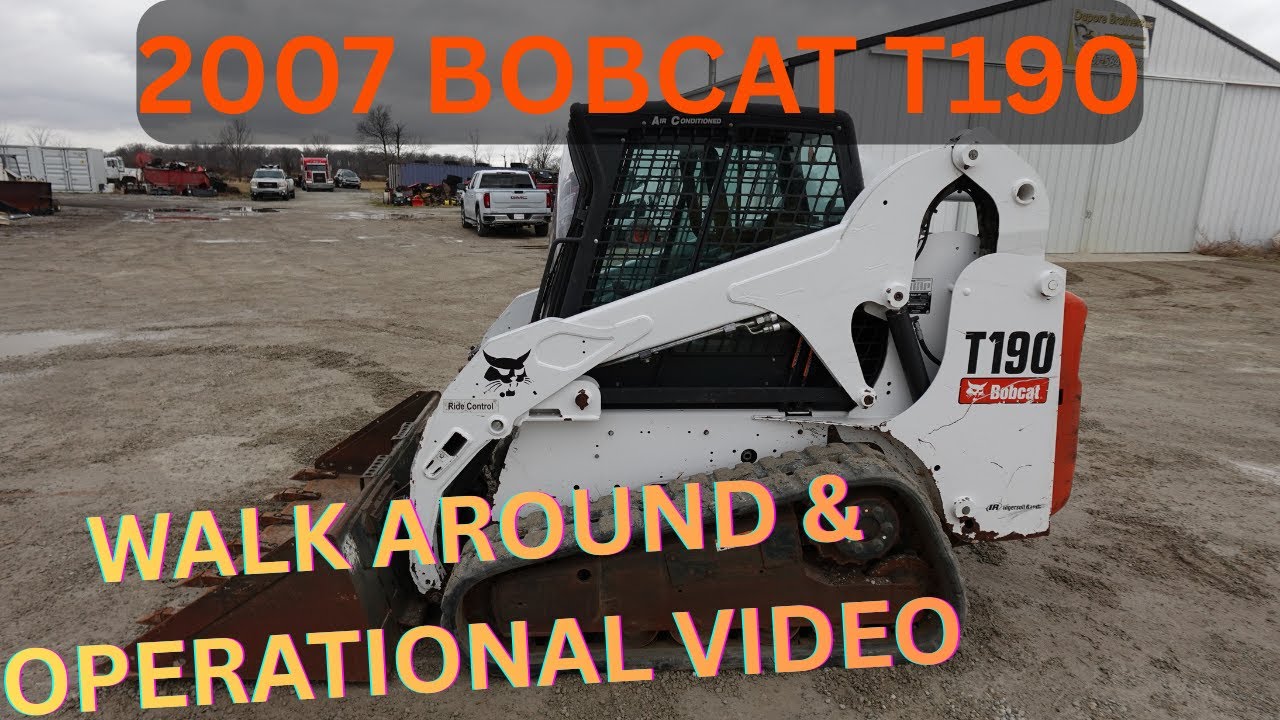 2007 Bobcat T190 Skid Steer Loader Walk Around & Operational Video     $34,900