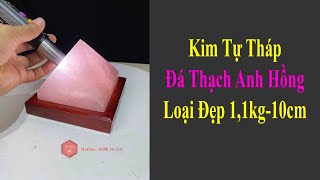 Kim Tự Tháp Đá Thạch Anh Hồng Tự Nhiên 1.1kg-10cm