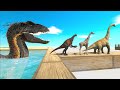 Dinosaurs and Animals Escape From Indoraptor Prison - Animal Revolt Battle Simulator