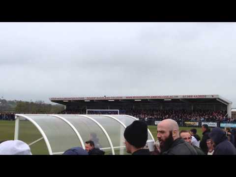 Darlington and Bamber Bridge players come out