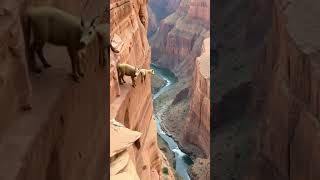 Mountain goat life​ 🐐🌄 #animals #goat #mountains #relax