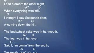 Oh Susannah lyrics and chords