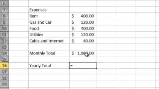 Simple Budget - Microsoft Excel 2010