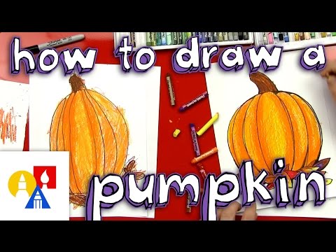 How To Draw A Pumpkin And Color - YouTube