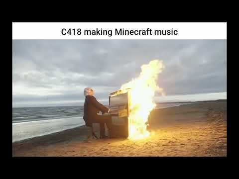 Minecraft soundtrack burning piano meme