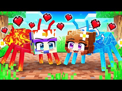 Dash Fire ANT and Anne Water ANT Love Story in Minecraft!