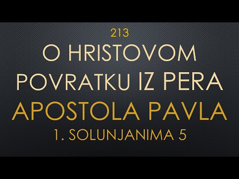 213 O Hristovom drugom dolasku iz pera apostola Pavla - 1. Solunjanima 5 Dodatak: Jeremija i Isaija