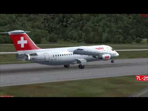 Challenging approaches to LSZC Buochs Airport in FSX