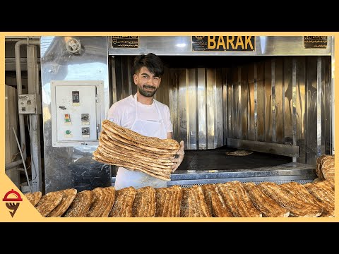 Baking Bread | Baking Iranian Bread | Cooking Barbari Bread in Tehran Iran!