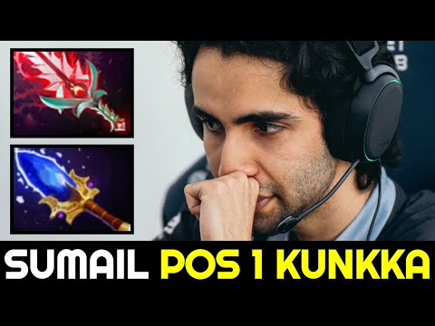 SUMAIL Pos 1 Kunkka with 1020 XPM Bloodthorn Build 7.32d Dota 2