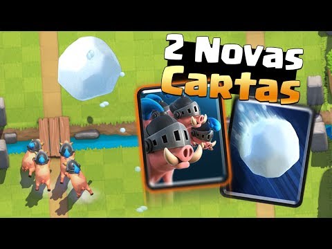 USEI 2 NOVAS CARTAS PORCOS REAIS E BOLA DE NEVE NO CLASH ROYALE