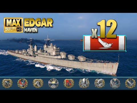 Cruiser Edgar: Sensational 12 ships destroyed - World of Warships