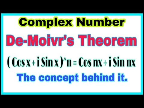 ◆Demoiver's theorem of complex numbers | de moiver's theorem| Video