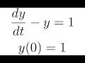 Solve the Differential Equation dy/dt - y = 1, y(0) = 1 using Laplace Transforms