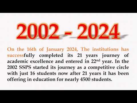 22nd Anniversary of SSPS
