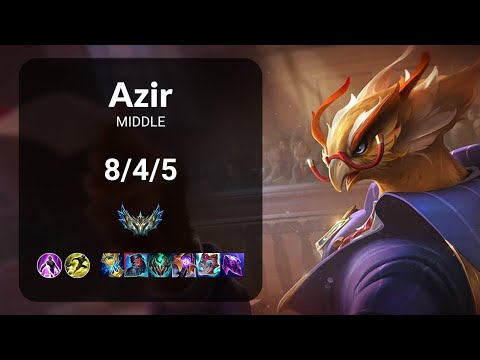Azir vs Galio MIDDLE - KR CHALLENGER Patch 15.3