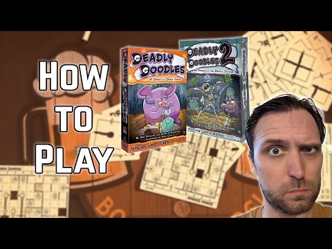 Learn to draw n draw (not roll n write) through dungeons in Deadly Doodles (How to Play Board Games)