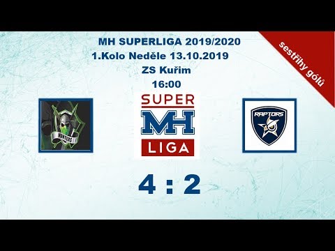 MH SUPERLIGA 1.kolo 2019/2020 Hunters vs Raptors 4:2 - sestřihy gólů