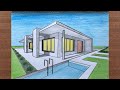 How to Draw a House in 2-Point Perspective