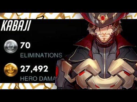 70 ELIMS! KABAJI INSANE CARRY MCCREE! [ OVERWATCH SEASON 18 TOP 500 ]