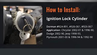 Chrysler Ignition Lock Cylinder Repair Video by Dorman Products