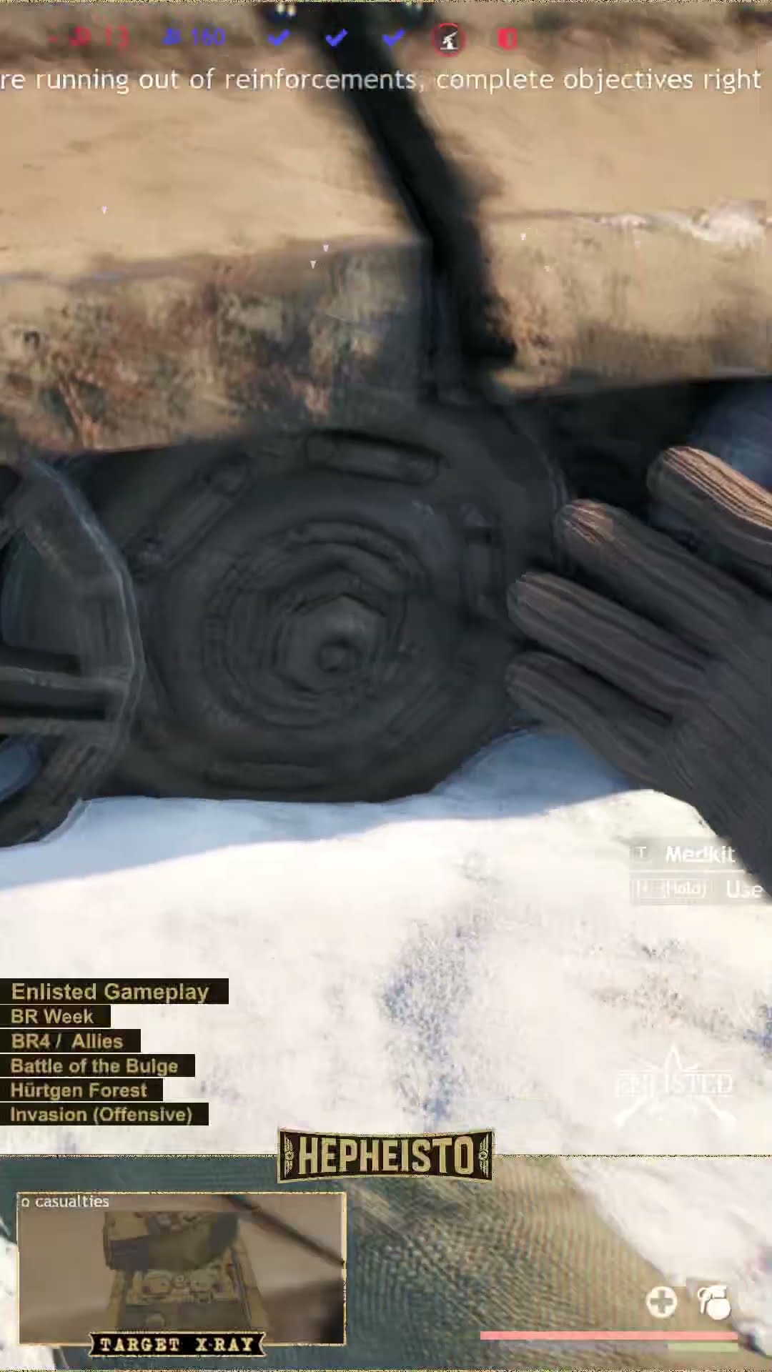 Paratrooper eliminates Tiger II H with TNT Charge