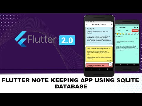 Flutter Complete Note App Using Sqlite Database Staggered Gridview