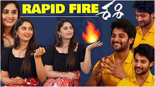 Rapid Fire With Aadi Saikumar & Actress Surabhi | Sashi Movie Interview | TFPC Exclusive video