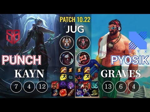 SB Punch Kayn vs DRX Pyosik Graves Jungle - KR Patch 10.22