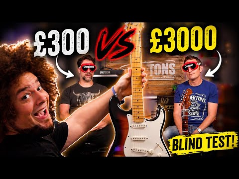 Blindfold Fender Strat Challenge - Can We Tell a £300 Guitar from a £3000 one?!?