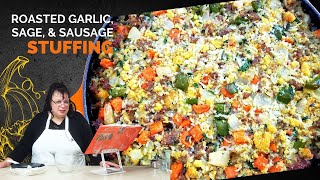 Roasted Garlic, Sage, and Sausage Stuffing | Cookbook Club