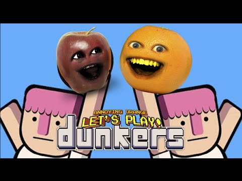 Midget Apple Plays - Dunkers (w/ Annoying Orange) RAGE QUIT