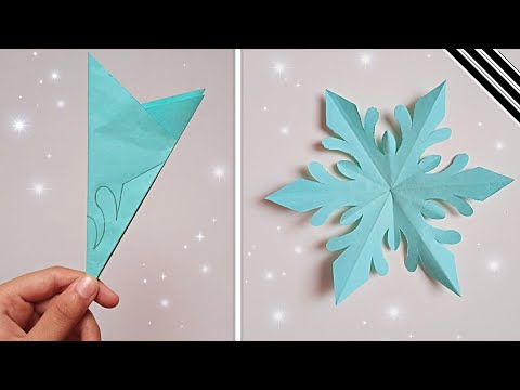 How to Make 6-Pointed Snowflakes with Paper and Scissors, Christmas Decorations 2022,paper snowflake