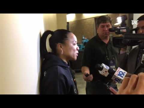 Video at @postandcourier: "This is the life of college athletics" | Dawn Staley after USC's upset lo
