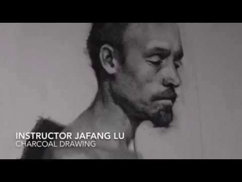 Facebook Live March 24 -  Charcoal Drawing by JaFang Lu