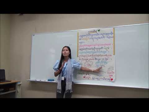 [東京外国語大学］カンボジアからの交換留学生（短期JEP）の発表「私の故郷スヴァイ・リエン」の一部（カンボジア語、日本語字幕付き）