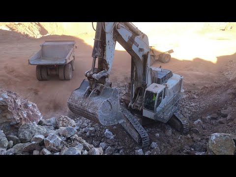 Liebherr 984 Excavator Loading Caterpillar 775E Dumpers - Sotiriadis/Labrianidis Mining