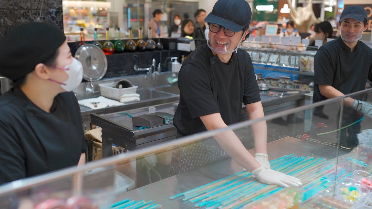 飴の中に「HOKUSAI」の文字が！？パパブブレの神業製造プロセス！Handmade Candy！　Japanese Street Food