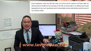 Singapore Wills law - Survivorship clauses