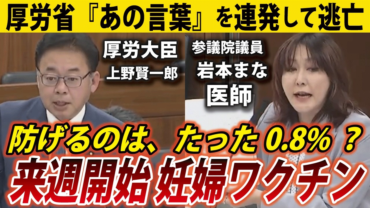 参政党岩本まな医師、予定調和の「審議会」、新ワクチンの問題に迫る！【新型コロナワクチン/RSウイルス母子免疫ワクチン】