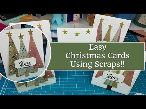 Easy Christmas Cards Using Scraps!!