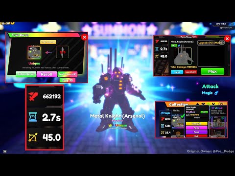 ✨0.1% UNIQUE METAL KNIGHT SHOWCASE! I JUST GOT UNIQUE ON HIM! OP HILL UNIT! ANIME ADVENTURES!