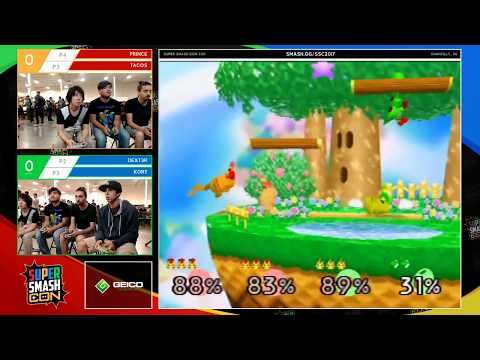 Super Smash Con 2017 - Prince & Tacos vs. Dext3r & Kort - SSB64 - Doubles, Pools
