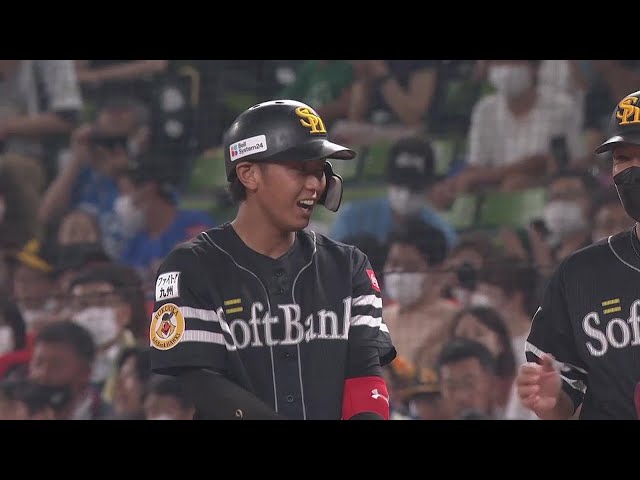 【4回表】点差を広げる追加点!! ホークス・今宮健太のレフト前タイムリーヒット!! 2022年8月17日 埼玉西武ライオンズ 対 福岡ソフトバンクホークス