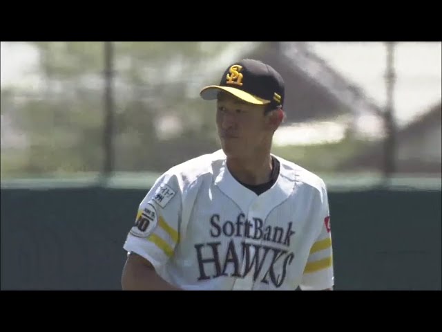 【ファーム】ホークス・三森が魅せる!! ライナーを華麗にダイビングキャッチ!! 2018/4/19 H-D(ファーム)