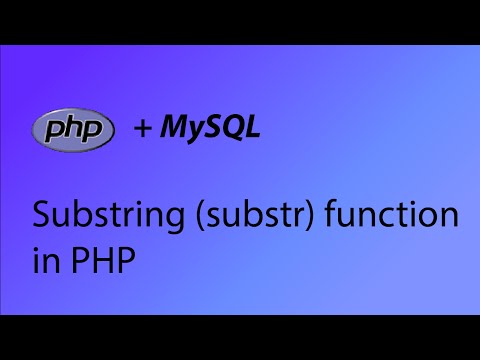 Php Mysql Tutorial 20 Substring Substr Function