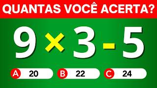 Quiz de Matemática | Níveis Fácil, Médio, Difícil e Impossível
