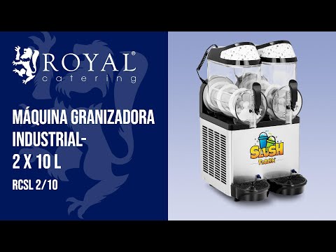 vídeo - Máquina para hacer granizados 2 x 12 L - iluminación LED - Royal Catering